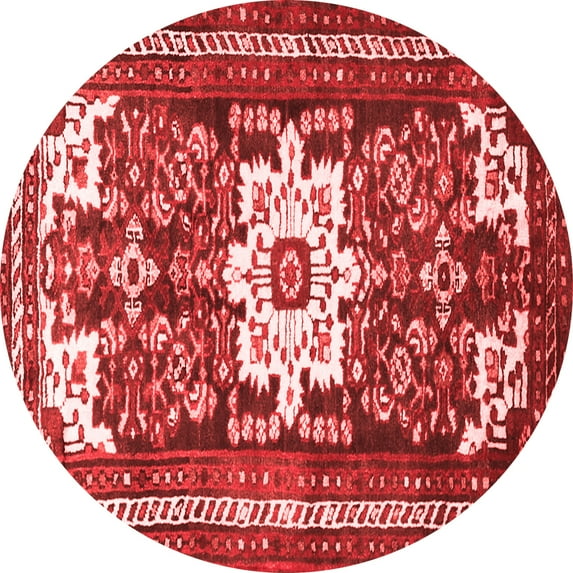 Ahgly Company Indoor Round Persian Red Traditional Area Rugs, 4' Round