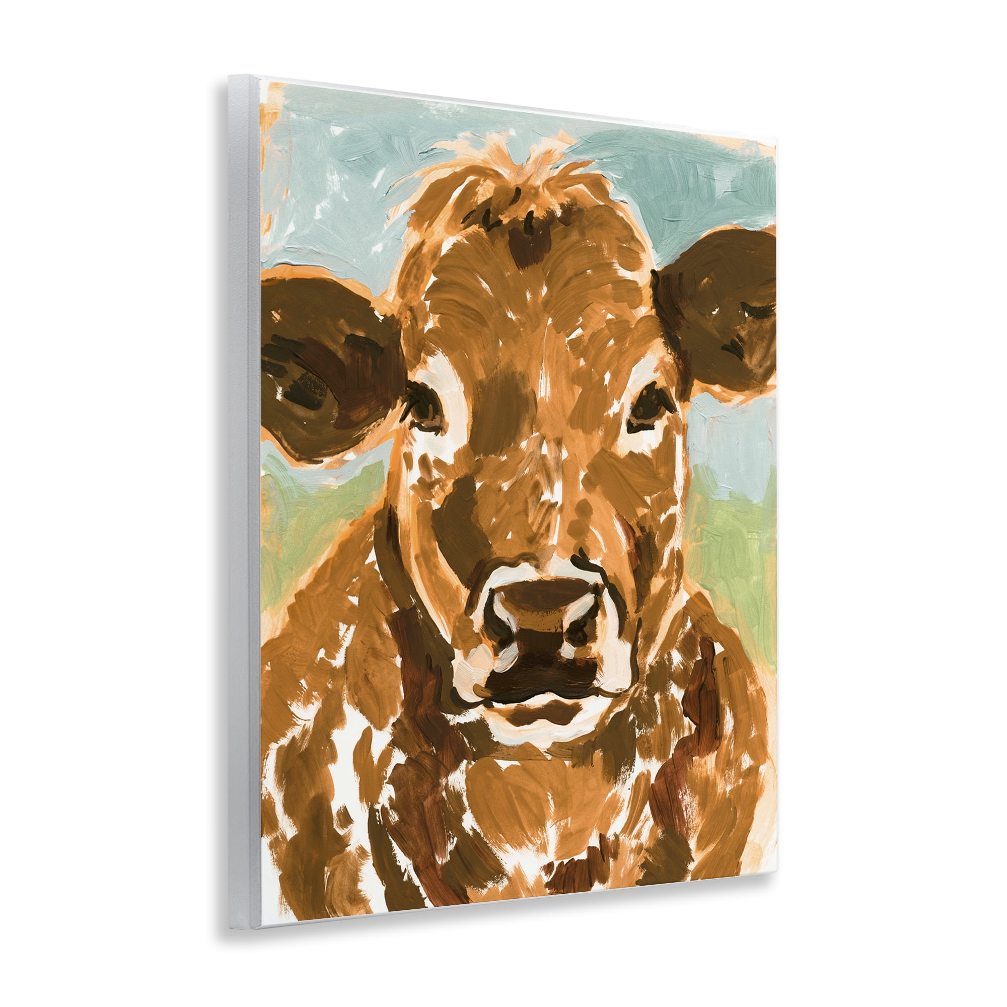 Stupell Industries Spotted Cattle Calf Animals & Insects Painting Unframed Art Print Wall Art, 11 x 14