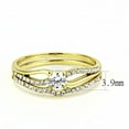 thumbnail image 2 of Rings for Women Gold 316L Stainless Steel DA277 - AAA Grade Cubic Zirconia in Clear, 2 of 5