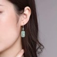 thumbnail image 5 of EOEMY Natural A-Grade Jade Rose Earrings S925 Silver Set Jade Earrings Pendant L-D256, 5 of 7