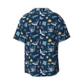 thumbnail image 2 of Wukai Sea Turtle Men's Casual Short-Sleeve Button Down Shirt - Lightweight Summer Dress Shirt for Daily Wear-Large, 2 of 7