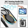 thumbnail image 5 of XYX Case for iPad Air 11 Inch M3 2025/M2 2024 (7th/6th Gen) with Rotating Stand, Shoulder Strap, 2in1 Shockproof Cover, Transparent, 5 of 7