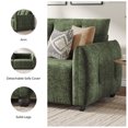 thumbnail image 4 of COPIAE 84.5 Inch Loveseat Sofa, Modern Couch and Sofa, Feather-tip armrest design, Sturdy and Easy Installation, Small Sofa for Living Room Bedroom Office and Apartment, Chenille Fabric,Green, 4 of 13