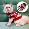 thumbnail image 5 of Suéter cálido para perros, ropa para perros y gatos, suéter navideño para mascotas, suéter suave y grueso para mascotas, cuello alto de punto para gatos y perros en climas fríos, rojo, 5 of 5