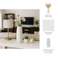 thumbnail image 6 of Cylinder Vase for Living Room Decor - Ceramic Stoneware Flower Vase for Home, Bedroom, House Centerpiece, and Office Table Decor - Modern Textured Design for Mantel and Console - 14", White, 6 of 15