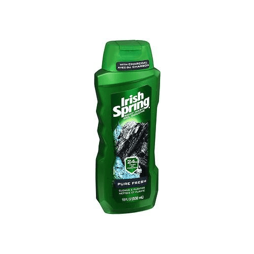Irish Spring Gel Body Wash Clean & Pure Fresh Natural Charcoal 18oz, 4