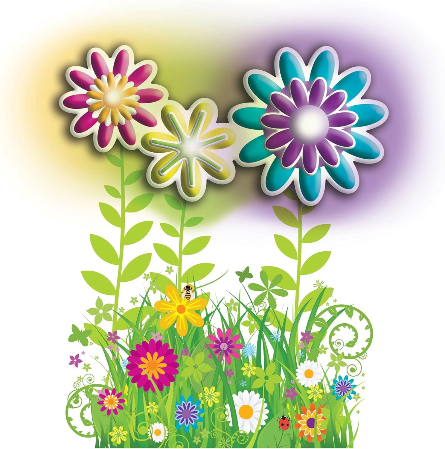 In My Room Flower Garden Light Dance Wall Dcor Night Light