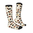 thumbnail image 3 of Balery Roosters and Chickens Printed Novelty Socks Men's Women's Crew Socks Sports Socks Knee High Socks Cotton Socks Quirky and Cool Socks, 3 of 9