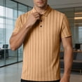 thumbnail image 4 of DayScoop Plus Size T-Shirt for Men Solid Color T Shirt Summer Short Sleeve Casual Fashion Style Striped Breathable Mesh Seamless Half Sleeved Oversize Tops, 4 of 6