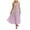 Pink, variant on Women's Retro Plaid Smocked Dress Spaghetti Strap Flounce Long Dress