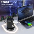 thumbnail image 3 of Protector contra sobretensiones Power Strip Tower AiJoy, 12 tomas de corriente alterna, 4 USB, 3 of 6
