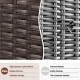 thumbnail image 6 of 7 Piece Patio Furniture Set, Wicker Outdoor Conversation Sofa Set with Swivel Chairs, 2 Ottomans, Storage Coffee Table, Rattan Outdoor Sectional for Deck Backyard Porch （7 Seats,, 6 of 7