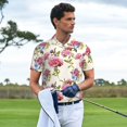 thumbnail image 3 of Polo Shirts for Men, Carnations Flowers Bouquet Cuteness Casual Mens Polo Shirts Short Sleeve Button Down Classic Mens Golf Polo Shirts, 3 of 7