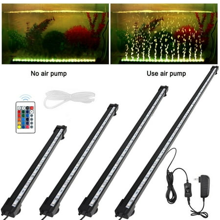 Submersible LED Aquarium Light,Fish Tank Light,Air Bubble Making Oxygen LED Light bar Stick for Fish Tank,38CM