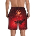thumbnail image 3 of Kdxio Black Spider Web With Spiders Pattern Mens Casual Shorts - Drawstring Summer Beach Sports Shorts for Men, 3 of 5