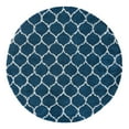 thumbnail image 3 of Unique Loom Trellis Shag Collection Area Rug - Ruby (7' 10" Round Navy Blue/Ivory), 3 of 11