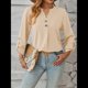 thumbnail image 4 of Camisas Holgadas de Larga Tipo Farol para Mujer, Blusas con Puños Fruncidos para el Trabajo, Blusas de Otoño. Albaricoque XXL, 4 of 10