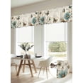 thumbnail image 6 of 2 Panels Turquoise Tulip Valance for Windows, Spring Vintage Botanical Butterfly Floral Light Filtering Kitchen Curtains, Rod Pocket Window Treatment Curtain Valances for Living Room Bedroom, 54"x18", 6 of 9