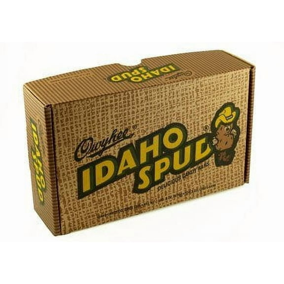 Box of Famous Idaho Spud Chocolate Candy Bars - Full Size Bar, Bulk, Specialty Candy Boxes, Soft Marshmallo Center Drenched with a Dark Chocolate Coating Sprinkled with Coconut