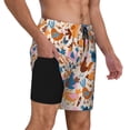 thumbnail image 3 of Goofa Cute Chickens Printed Men's Swim Trunks Board Shorts Quick Dry Mens Swimming Trunks with Compression Liner,Breathable Fit Hawaii Beach Shorts-Large, 3 of 9