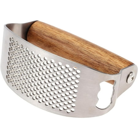 

SLGHLSAHG Garlic Rocker Garlic Crusher Tool with Curved Handle Design Stainless Steel Garlic Masher Garlic Mincer Garlic Crusher Comfortable Grip Garlic Press Kitchen Gadgets A4833