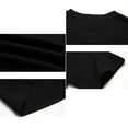 thumbnail image 6 of HAOTAGS Mens T-Shirt Casual Breathable Cotton Basic Short Sleeve Tee Tops Black Size 4XL, 6 of 8