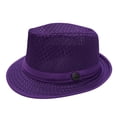 thumbnail image 3 of Men's Breathable Short Brim Panama Mesh Hat Lightweight Summer Sun Cap, 3 of 7