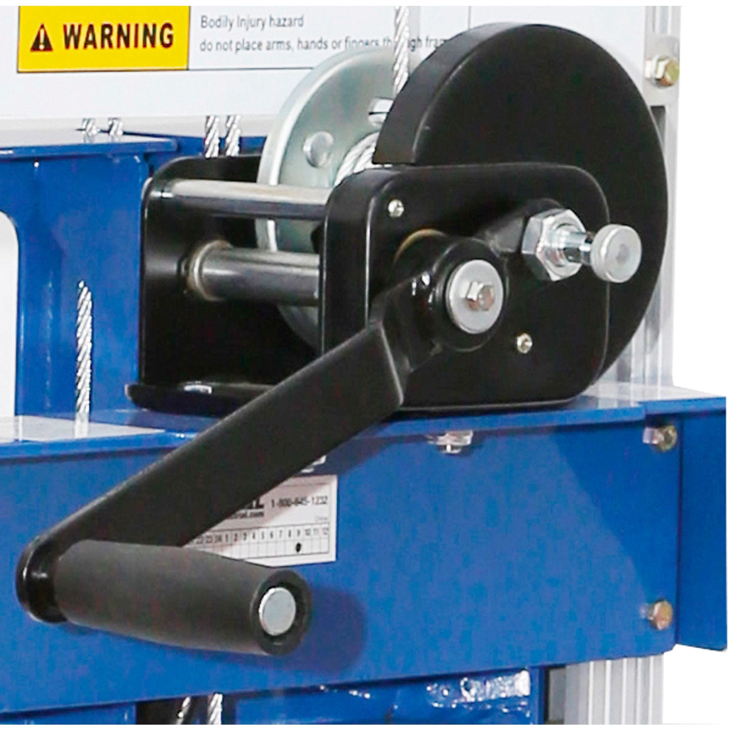 Global Industrial Lightweight Hand Operated Lift Truck with Straddle Legs, 400 Lb. Capacity