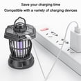 thumbnail image 5 of Solar Powered Bug Zapper and Camping Lantern, Rechargeable LED Mosquito Killer with 3 Light Modes, IPX6 Waterproof Insect Trap for Outdoor Hiking, 1 Pack, 5 of 6