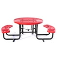 thumbnail image 4 of LifeYard Outdoor Picnic Table, ADA, 46" Round, Steel Table, Red, 4 of 6