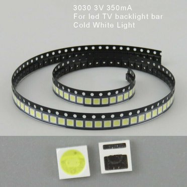 100 Pcs 3030 3V 350mA pour Perles de Lampe SMD pour Bande de Rétroéclairage LED TV, Réparation TV
