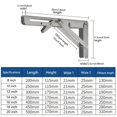 thumbnail image 2 of Heavy Duty Folding Shelf Brackets - 8, 10 & 12 - Wall Mounted for Bench Table with Screws, 2 of 5