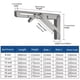 thumbnail image 2 of Heavy Duty Folding Shelf Brackets - 8, 10 & 12 - Wall Mounted for Bench Table with Screws, 2 of 5