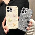 thumbnail image 2 of Compatible with iPhone Case,Cute Elegance Glitter Heart Pattern Silicone [ Drop&Full Body Protection] Shockproof Cover Phone Case (White,iPhone 13 Pro), 2 of 6