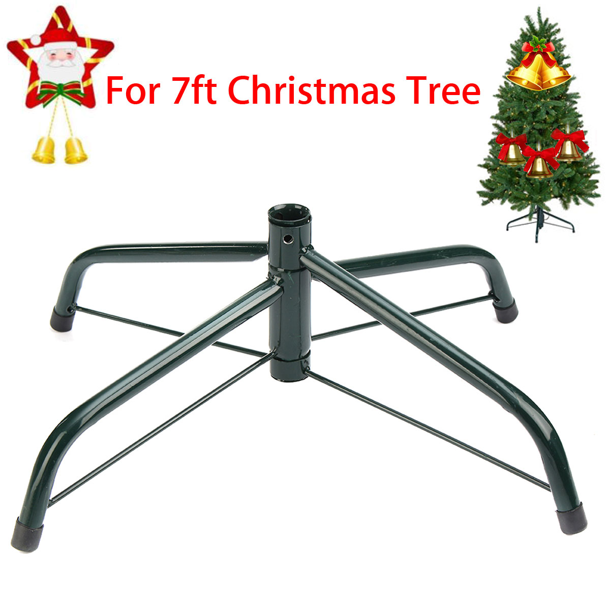 Metal Christmas Tree Stand Holder Base Iron Holiday Gifts Home Decor ...