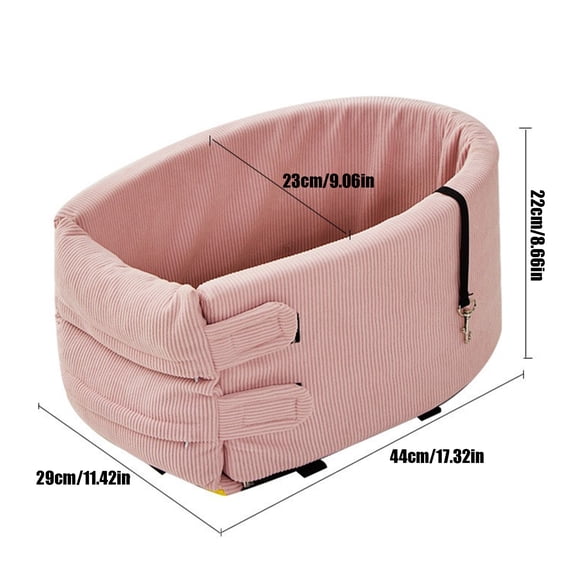 Pet Car Seat For Small Dogs, Front Seat Dog Booster With Secure Straps, Sturdy & Comfortable Design - Pink, Ideal For Car Travel, Outdoor Trips, Compatible With Car Interiors