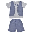 thumbnail image 2 of Conjunto de camisa y pantalones cortos con lazo para niños, conjunto de camisa y pantalones cortos con lazo para caballero de verano para bebés y niños, conjunto de camisa y pant, 2 of 14