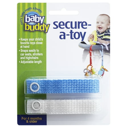Baby Buddy Secure-A-Toy Toy Straps, 4-Count