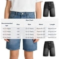 thumbnail image 2 of snilers Girls Bermuda Denim Shorts Teens Loose High Rise Knee Length Stretchy Jean Long Shorts Summer Casual Jorts 12-16 Years, 2 of 5