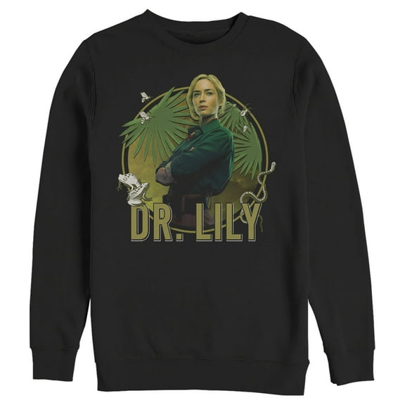 Men's Jungle Cruise Dr. Lily Portrait Sweatshirt Black Medium