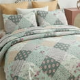thumbnail image 4 of JML Quilt Set, Queen, Pastorale Green, 3 Piece, 4 of 6
