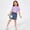 Purple, variant on FSYBOA Girls Summer Outfit Sets , Shorts Sleeves Casual Elastic Waist Vacation Kids Clothing Set Pink Size 7 T