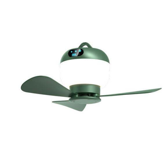 USB Rechargeable 6000mAh Ceiling Fan with Light 3 Speed Cordless Camping Fan Detachable Blade Hanging Fan for Outdoor