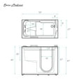thumbnail image 6 of Auvergne 53" x 27" ADA Right Drain Walk-in Soaking Bathtub in Glossy White, Faucet Set, Drain, Grab Bars, Pillow Included, 6 of 9