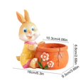 thumbnail image 2 of Yellow Yellow Resin Bunny Flower Pot Decor For Plants And Festive Home Accent, 2 of 6