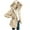 Beige, variant on Hooded Jackets for Women Long Sleeve Double-Faced Fleece Open Front Padded Coats with Pockets (Medium, Black)