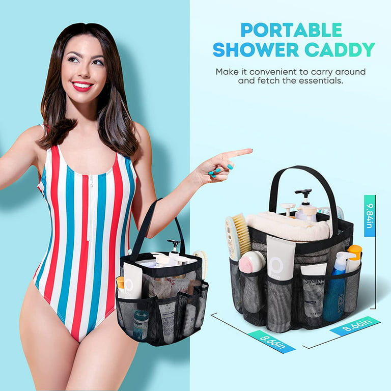 Moyad Mesh Shower Caddy Portable Toiletry Bag Shower Tote College Dorm Room  Essentials for Girls Guys Gym Bag Bathroom Shampoo Bags Travel Shower