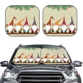 thumbnail image 2 of Balery Christmas Card With Gnomes Sun Shield 2 Pack For Car Front Windows Foldable Sun Visor Protector Blocks Max Uv Rays And Keeps Your Vehicle Cool For Most Sedans Suv Truck, 2 of 7