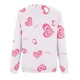 thumbnail image 3 of Hauts pour Femmes Manches Longues Col Rond Saint-Valentin Récréatif Manches Longues Hauts Décontractés pour Femmes, 3 of 7