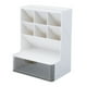thumbnail image 1 of Matsuzay Caja de almacenamiento tipo cajón, organizador de escritorio multicapa, papelería a prueba de polvo, estuche cosmético ligero Almacenamiento y organización del hogar Estante Blanco Gris Cajón, 1 of 6